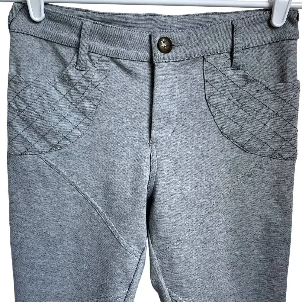 Women's Free People Gray‎ Leggings Moto Skinny Leg Biker Casual Knit Pant sz 27